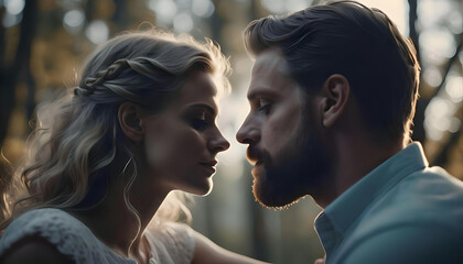 Naklejka premium portrait of a couple