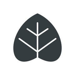 Leaf icon vector on trendy design