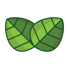 Leaf icon vector on trendy design