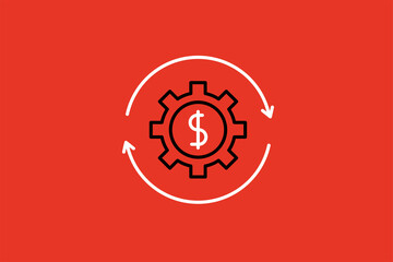 Fototapeta premium reinvestment illustration in flat style design. Vector illustration. 
