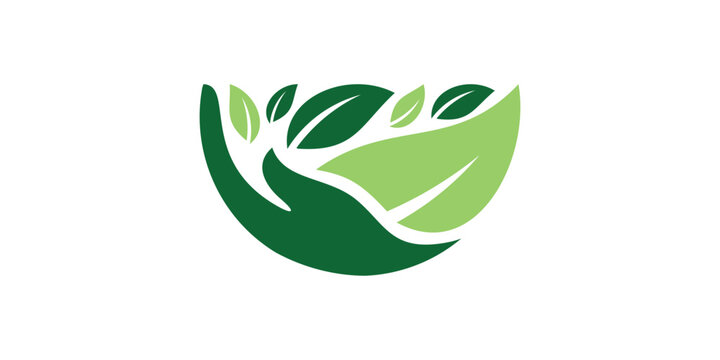 herbal medicine logo design, icon vector symbol.