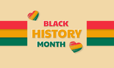 Vector illustration for celebrating African American History Month with text black history month