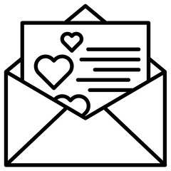 Love Letter Icon of Wedding iconset.