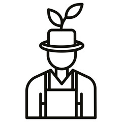 Male Farmer Icon of Village iconset.