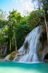 Fototapeta premium Tat Kuang Si Waterfall in Luang Prabang Laos