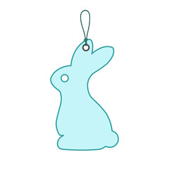 Rabbit price tag. Sale sticker. Price tags for design. Label. Easter price tag.