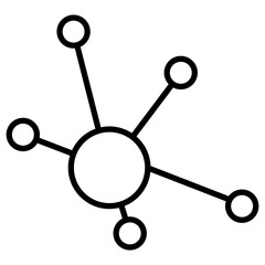 Molecule Icon of Chemistry iconset. - obrazy, fototapety, plakaty