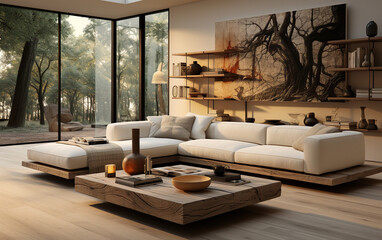 Living room simple no unnecessary complex decoration