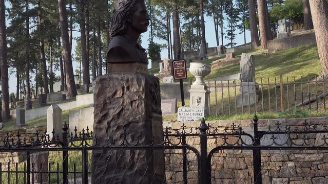 Wild Bill Hickok grave, Mount Moriah Cemetery, Deadwood, South Dakota, USA