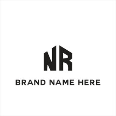 NR logo. N R design. White NR letter. NR, N R letter logo design. Initial letter NR linked circle uppercase monogram logo. N R letter logo vector design.