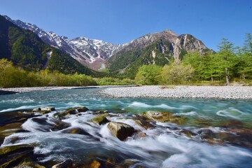 北アルプス 上高地の夏景色