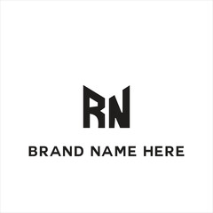 Fototapeta premium RN logo. R N design. White RN letter. RN, R N letter logo design. Initial letter RN linked circle uppercase monogram logo. R N letter logo vector design.