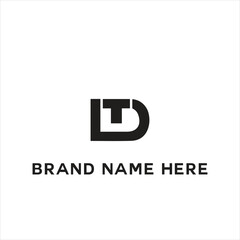 TD logo. T D design. White TD letter. TD, T D letter logo design. Initial letter TD linked circle uppercase monogram logo. T D letter logo vector design.