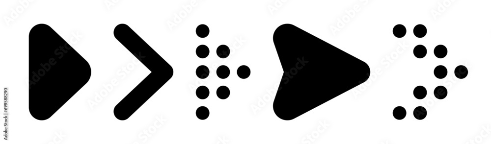 Poster arrow icon set. vector arrows pointing in the direction.