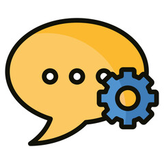 Chat Settings Icon Element For Design