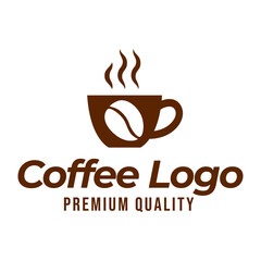 Coffee, Coffe Shop, Cafe Logo Design Vector on white background