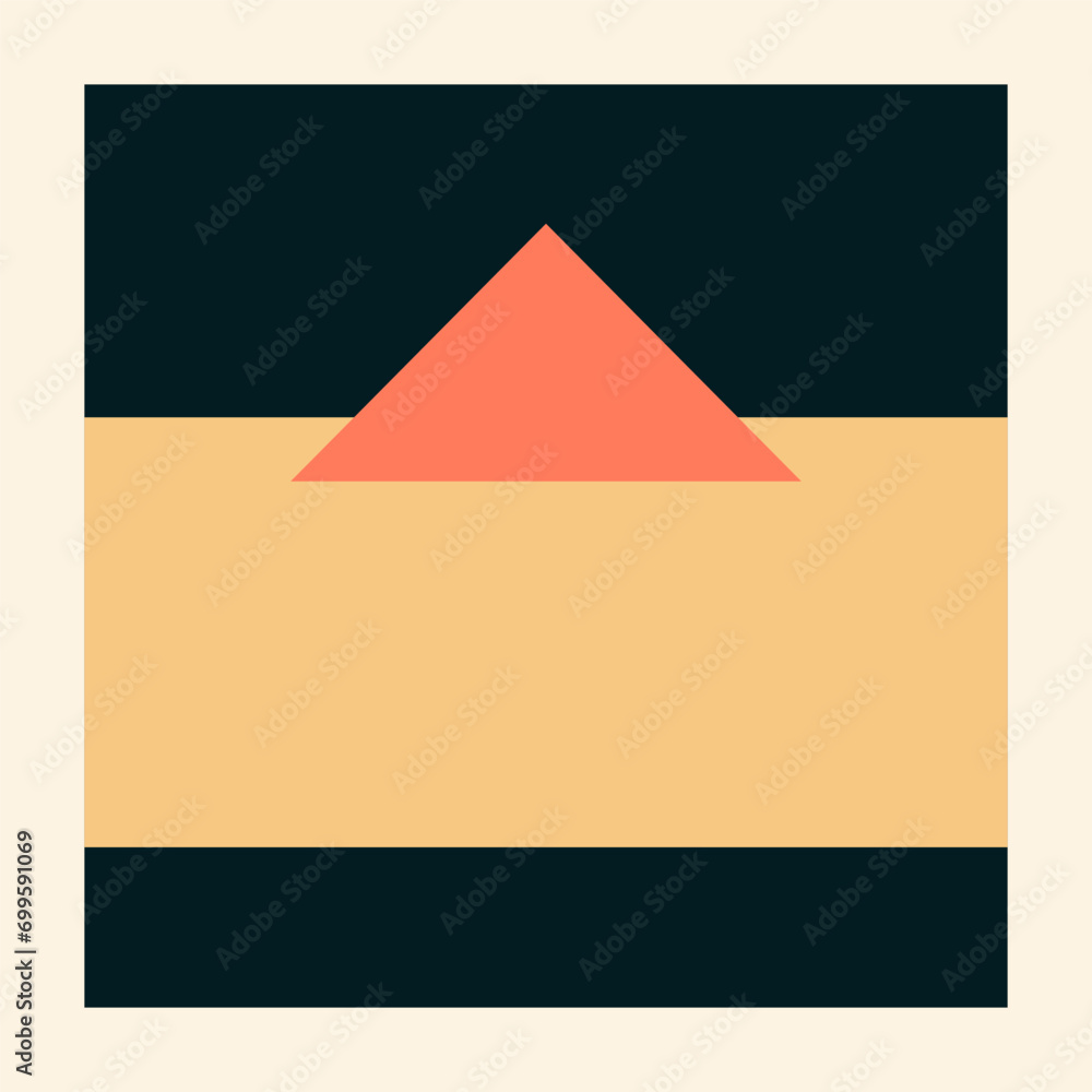 Aufkleber Abstract Minimalist Graphic Poster Design Element Template Simple Poster Minimalist Graphic Shape Contemporary Abstract Decoration Pattern Geometric Symbol Background Element Icon Simple Decor Pattern