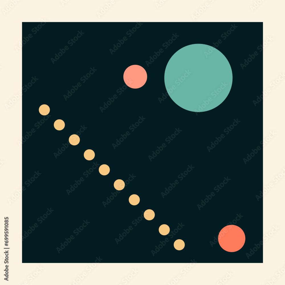 Aufkleber Abstract Minimalist Graphic Poster Design Element Template Simple Poster Minimalist Graphic Shape Contemporary Abstract Decoration Pattern Geometric Symbol Background Element Icon Simple Decor Pattern
