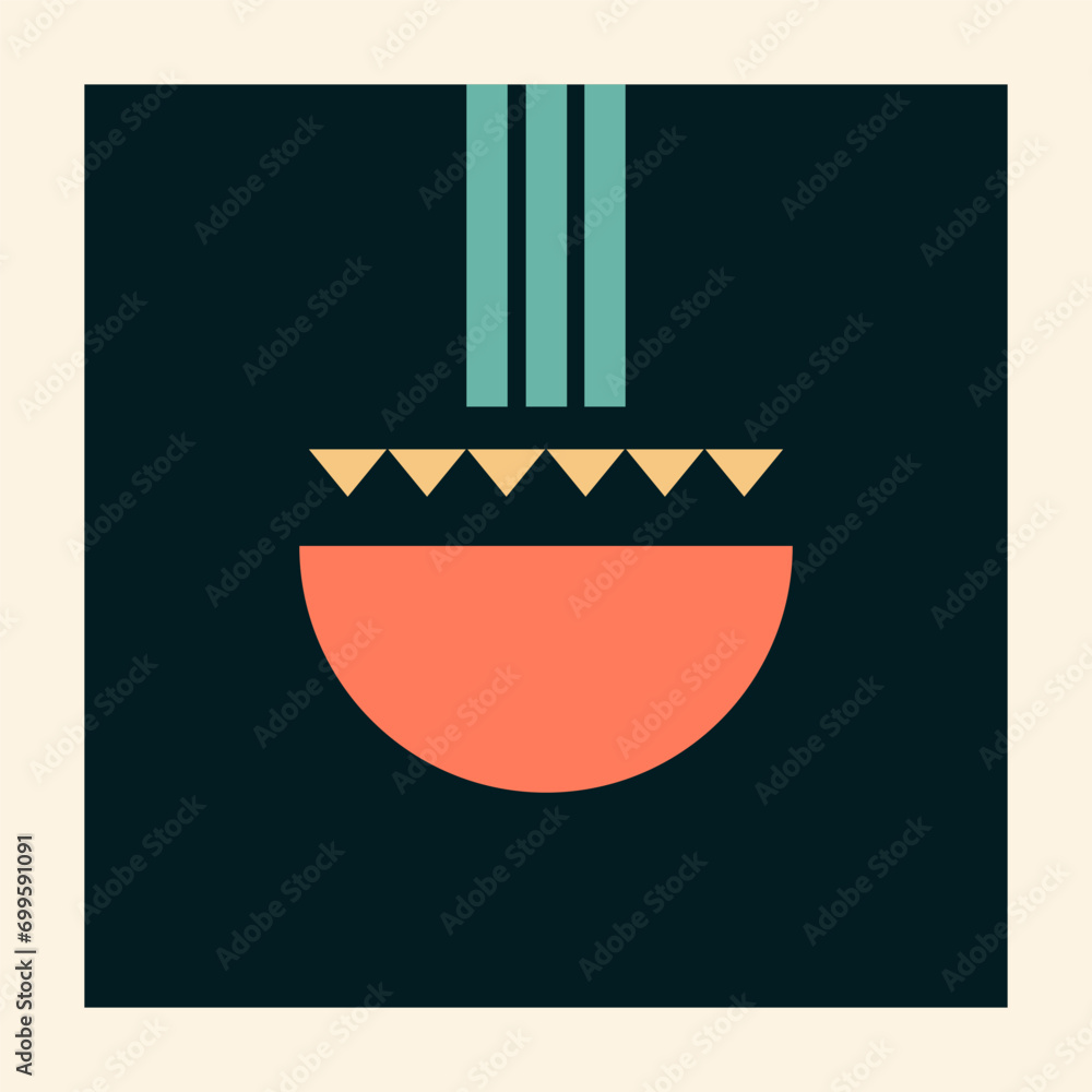 Aufkleber Abstract Minimalist Graphic Poster Design Element Template Simple Poster Minimalist Graphic Shape Contemporary Abstract Decoration Pattern Geometric Symbol Background Element Icon Simple Decor Pattern
