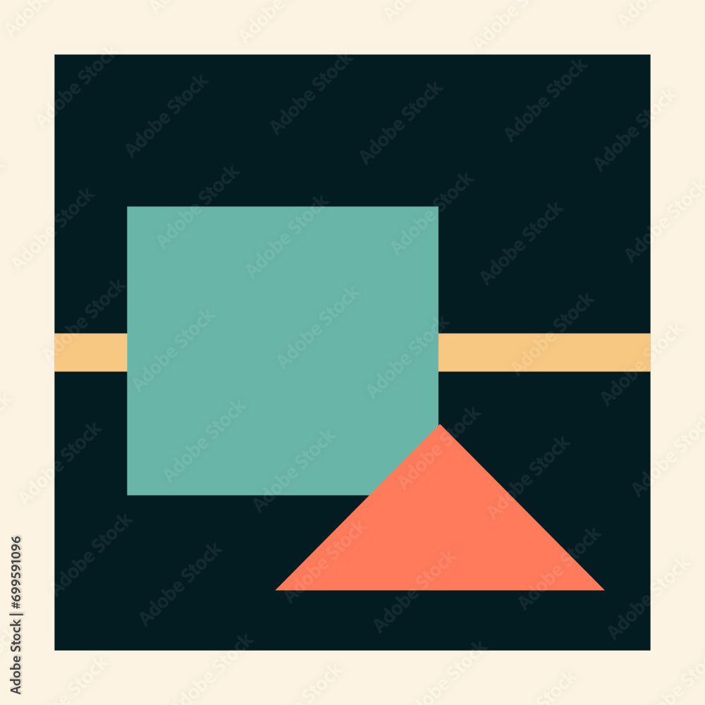 Aufkleber Abstract Minimalist Graphic Poster Design Element Template Simple Poster Minimalist Graphic Shape Contemporary Abstract Decoration Pattern Geometric Symbol Background Element Icon Simple Decor Pattern