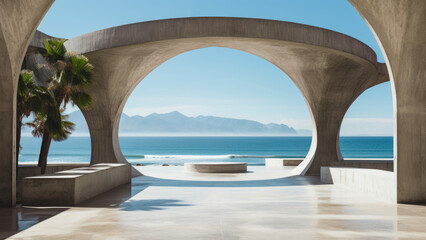 Obraz na płótnie Canvas Photo of a house in a heavenly corner of the earth. Beach on the ocean. 