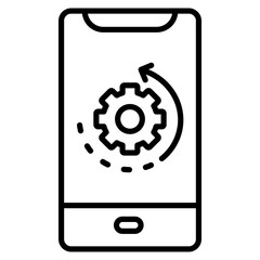 Mobile Workflow Icon Element For Design