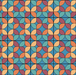 Various geometrical objects pattern illustration.