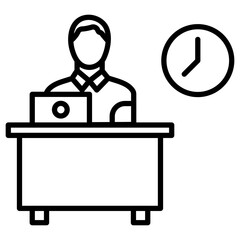 Study Table Icon of Learning iconset.