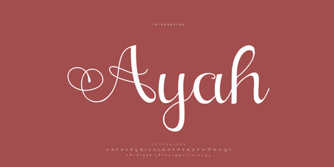 Abstract Fashion font alphabet. Minimal modern urban fonts for logo, brand etc. Typography Calligraphy typeface uppercase lowercase and number. vector illustration
