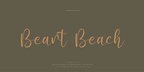 Abstract Fashion font alphabet. Minimal modern urban fonts for logo, brand etc. Typography Calligraphy typeface uppercase lowercase and number. vector illustration
