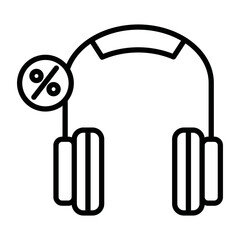 Headphone Sale Icon of Shopping Friday iconset.