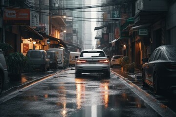 Urban landscape and roads. Generative AI