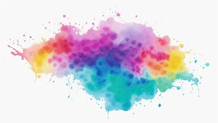 Tie Dye Colorful Watercolor White background