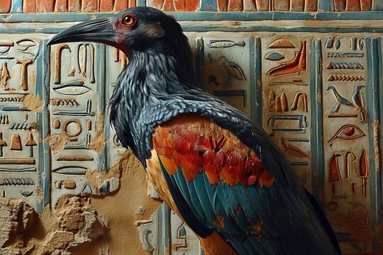 toth the celestial ibis bird ancient egypt hieroglyphic