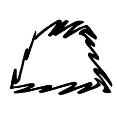 doodle style hand drawn trapezium shape 