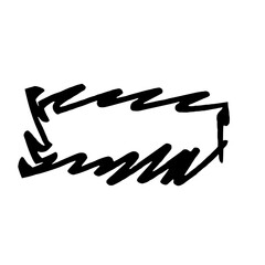 doodle style hand drawn minus sign 