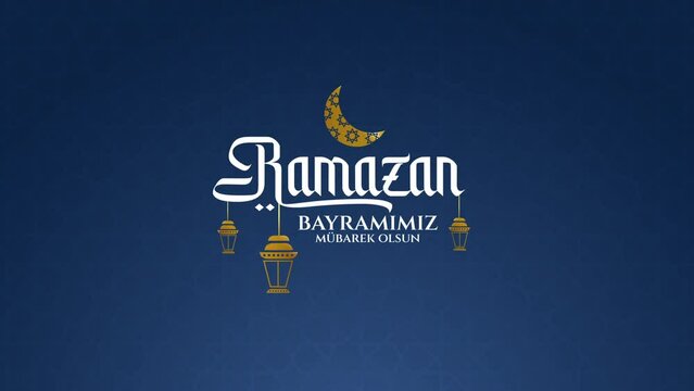 Ramazan bayramımız mübarek olsun. Typographic video about Ramadan Kareem