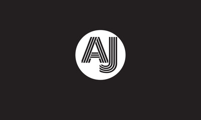 AJ, JA , A , J , Abstract Letters Logo Monogram