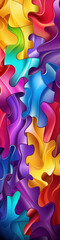 Multicolored Abstract Background with Wavy Lines. Banner or border.