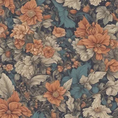 Zelfklevend Fotobehang Vintage style floral pattern for fabric swatch, wallpaper or wrapping paper © Tatyana