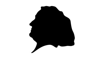 Anna Brownell Jameson, black isolated silhouette - obrazy, fototapety, plakaty