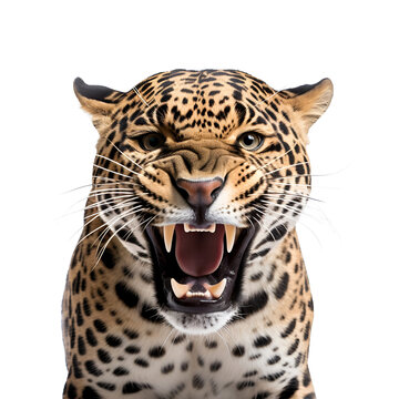 Jaguar in Close-Up, Jungle Fauna Image, Wild Beast, Half-Length Shot, Isolated on Transparent Background, PNG