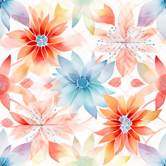 Obraz premium abstract watercolor flower pattern