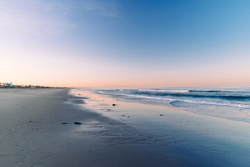Sunrise on Santa Monica beach - Powered by Adobe