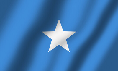 Powiewająca Flaga Somalii - obrazy, fototapety, plakaty