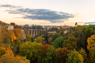Luxembourg city view, Adolphe bridge