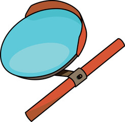 壊れたカーブミラー（broken curved mirror）(eps)