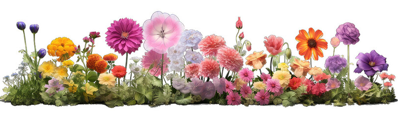 Gardening Flower beauty blossoming 3d rendering PNG - obrazy, fototapety, plakaty