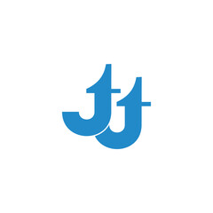 letter jj simple linked font logo vector