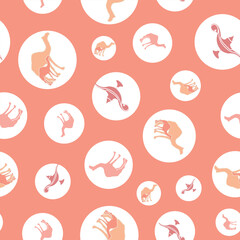 Peace fuzz, apricot colours natural colour ,seamless pattern ,prints background